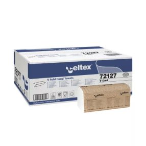   CELTEX V DART Hajtogatott kéztörlő  cellulóz, 2 RÉTEG, 21,5X21CM, 15X200LAP (3000 LAP)