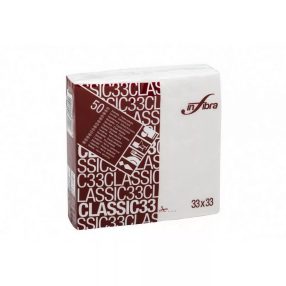 Szalvéta 33x33cm fehér 2rtg.50lap/csom.