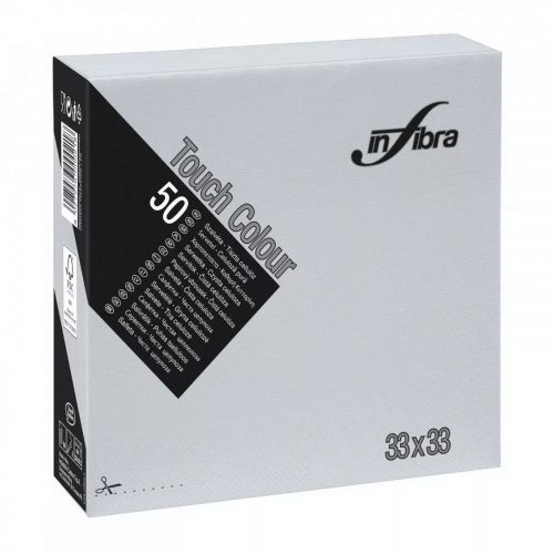 Szalvéta Infibra 33x33 szürke 2rtg 50lap/csomag