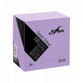 Szalvéta Infibra 25x25 lila 2 rtg 100db/csom.